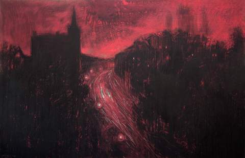 “Flight over the descent” by Vartan Markarian – 150x97cm 2017