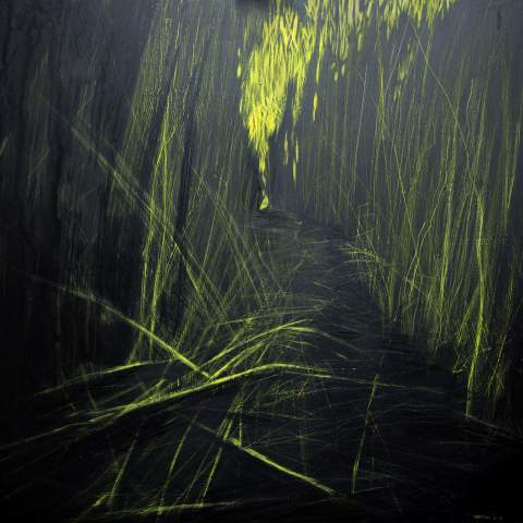 “Through the thickets move very difficult, confused legs” by Vartan Markarian – 120x120cm 2018